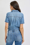 Short Sleeve Denim Top