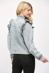 Ruffle Jean Jacket