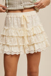 Tiered Lace Shorts