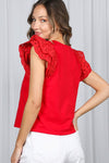 Eyelet Sleeve Top