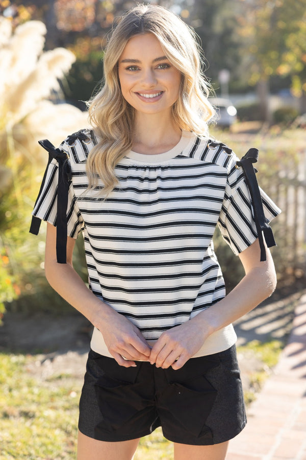 Lace Up Grommet Top