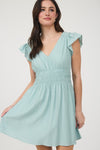 Ruffled Sleeve Dress