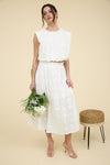 Eyelet Midi Skirt Set