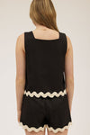 Wavy Hem Short Set