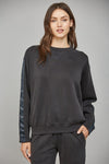 Satin Trim Sweatshirt