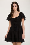 Front Tie Mini Dress