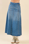 Denim Midi Skirt