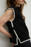 Extended Shoulder Mock Neck