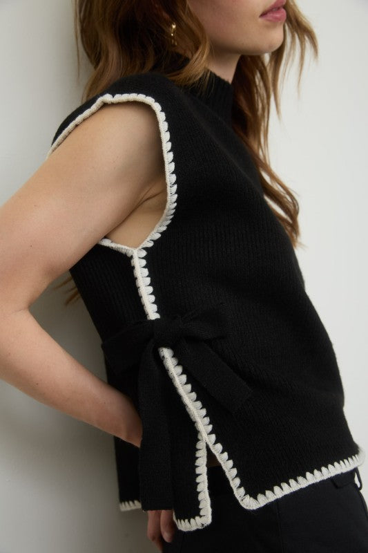 Extended Shoulder Mock Neck