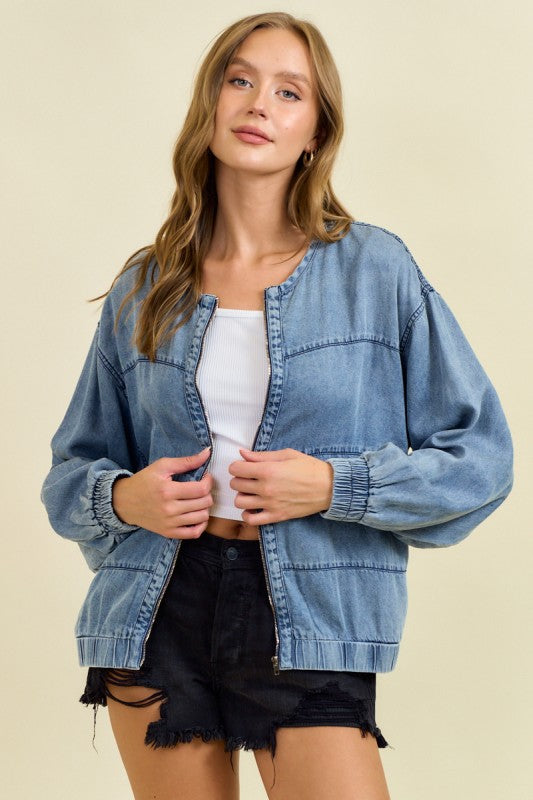 Denim Bomber