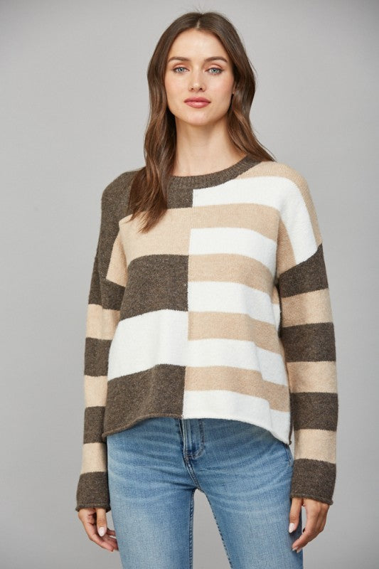 Block Strip Sweater