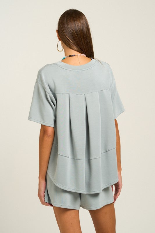 Pleat Back Tee