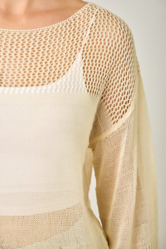 Slouchy Fishnet Sweater