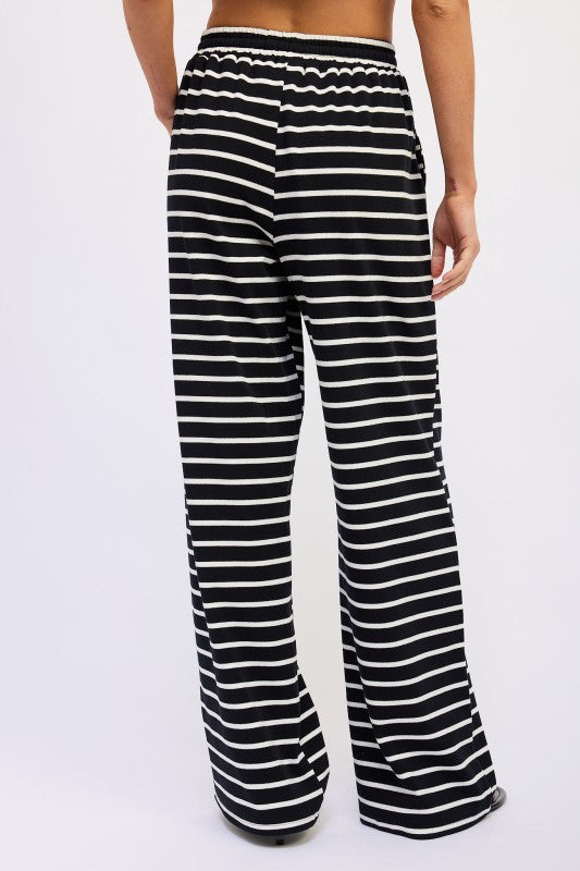 Striped Drawstring Bottom