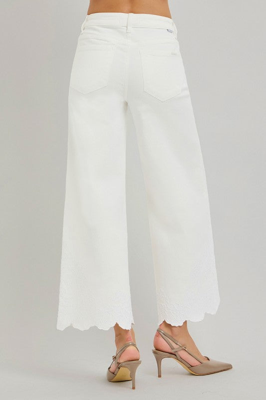 Scallop Hem Jeans by Risen