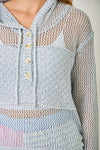 Mixed Crochet Weave Hoodie