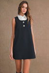 Shirt Collar Mini Dress