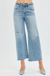 High Rise Crop Wide Leg Jeans