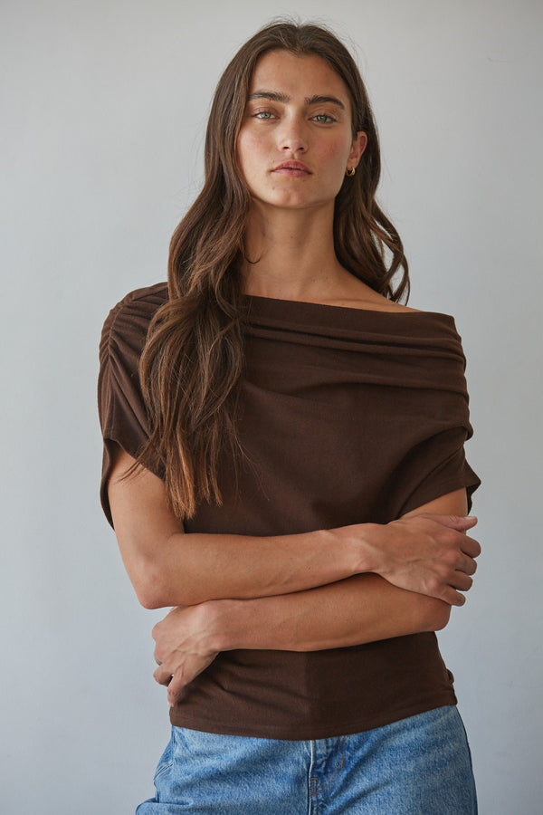 Off Shoulder Drape Top