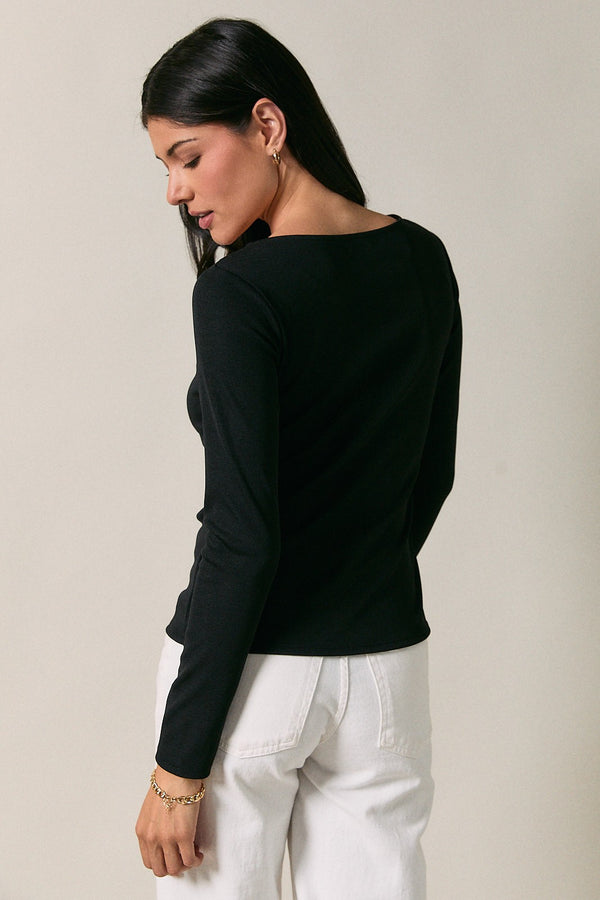 Notch Neck Top