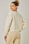 Balloon Sleeve Boucle Sweater