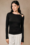 Cut Out Knit Top