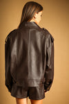 Faux Leather Wrap Skort