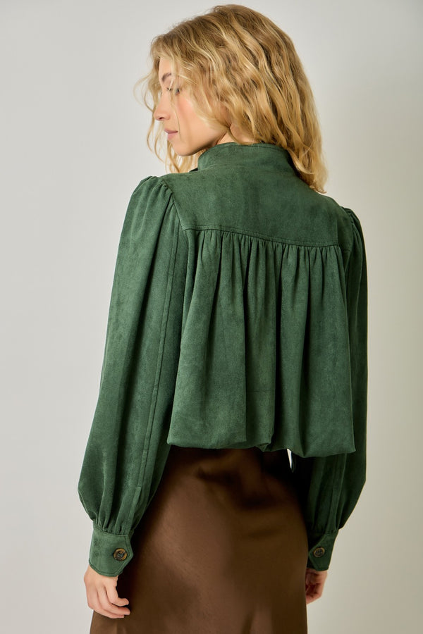 Suede Blouson Jacket