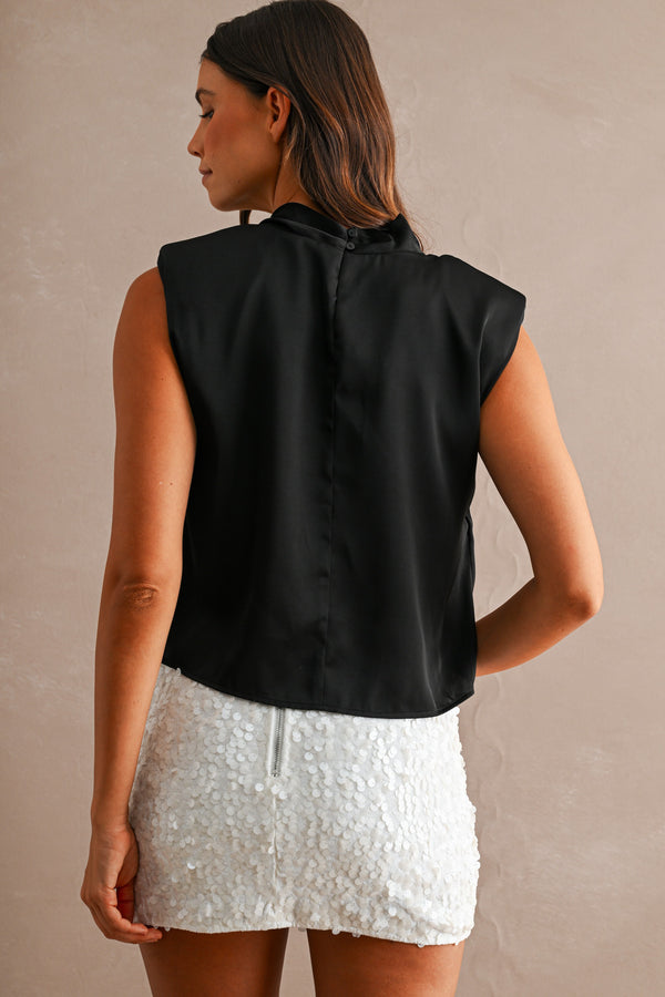 Satin Drape Top