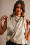 Satin Drape Top