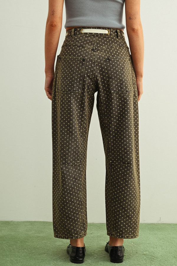 Polka Dot Barrel Jeans