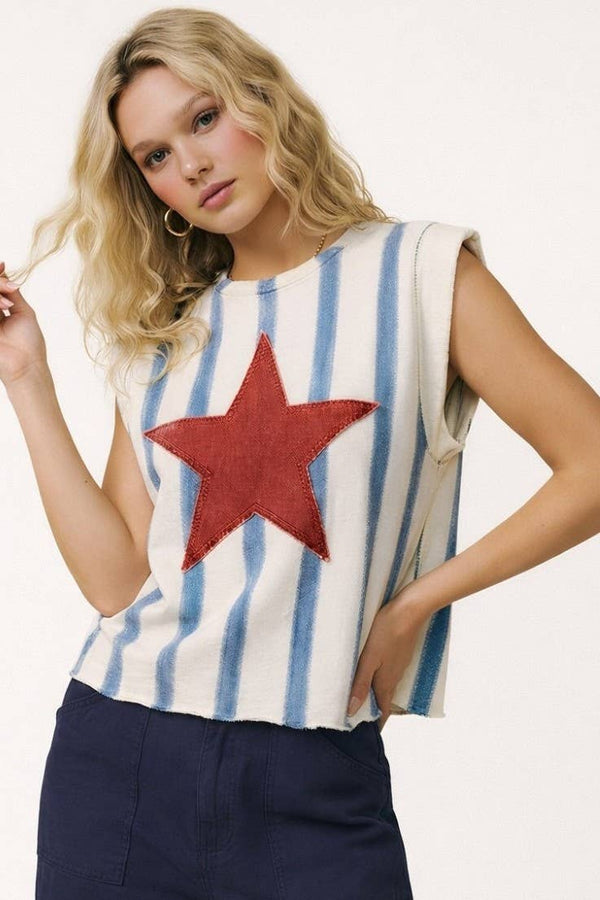 Star Patch Top