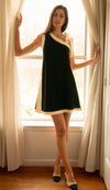 Contrast Tie Strap Mini Dress