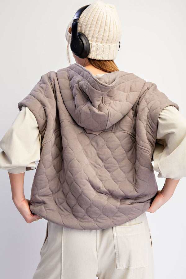 Quilted Hoodie Vest