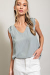 Shoulder Detail V Neck