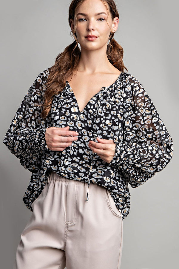 Animal Print Blouse