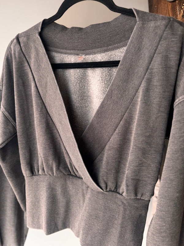 Burn Out V Neck Sweater