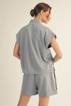 Half Zip Short Set