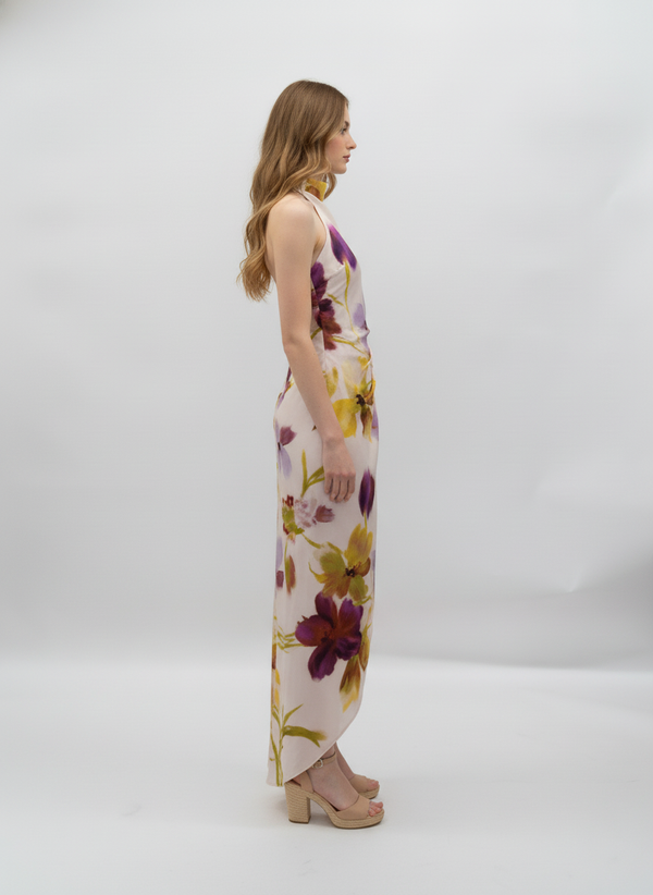 Low Back Halter Maxi Dress