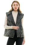 Quilted Denim Vest
