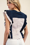 Back Button Down Top