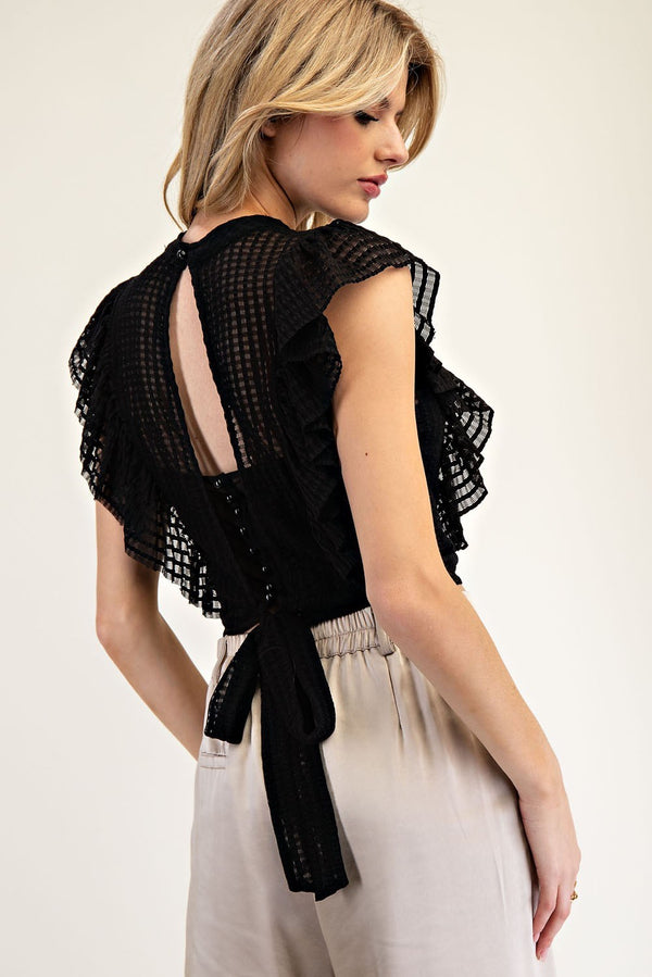 Sheer Ruffle Top