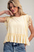Lace Trim Ruffle Hem Top