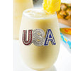 USA Stemless Wine Glass