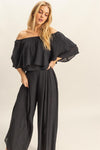 Off Shoulder Pant Set