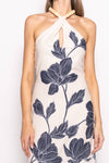 Beaded Criss Cross Halter Maxi