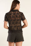 Lace Button Down Top