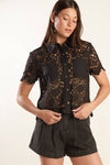 Lace Button Down Top