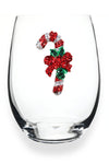 Candy Cane Wine Glass