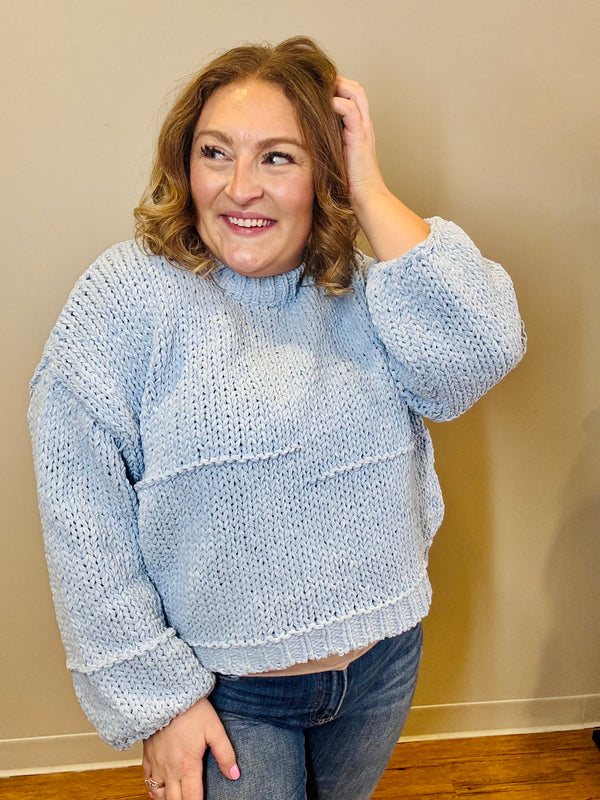 Boxy Sweater - Sky Blue